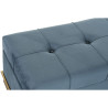 Bench DKD Home Decor Foam Blue Metal Polyester Velvet MDF Wood (83 x 43 x 42 cm)