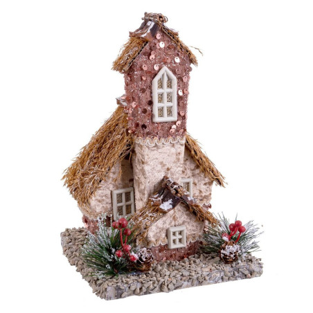 Christmas bauble Multicolour Natural Polyfoam House 15,5 x 16 x 24,5 cm