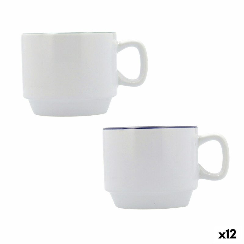 Cup Quid Vita Tribal Ceramic White (395 ml) (12 Units)