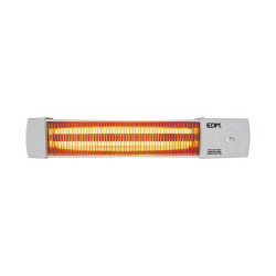 Quartz Heater EDM 07103 Baths White Black Grey 600-1200 W