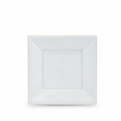 Set of reusable plates Algon White Plastic 18 x 18 x 1,5 cm (24 Units)