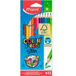 Colouring pencils Maped Color' Peps Star Multicolour 12 Pieces (12 Units)