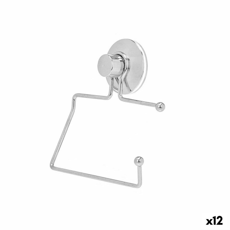 Toilet Roll Holder Steel ABS 12 x 14 x 3,5 cm (12 Units)