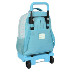 School Rucksack with Wheels BlackFit8 Keep Growing Light Blue (33 x 45 x 22 cm)