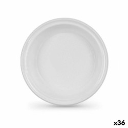 Set of reusable plates Algon White 22 x 22 x 1,5 cm (36 Units)