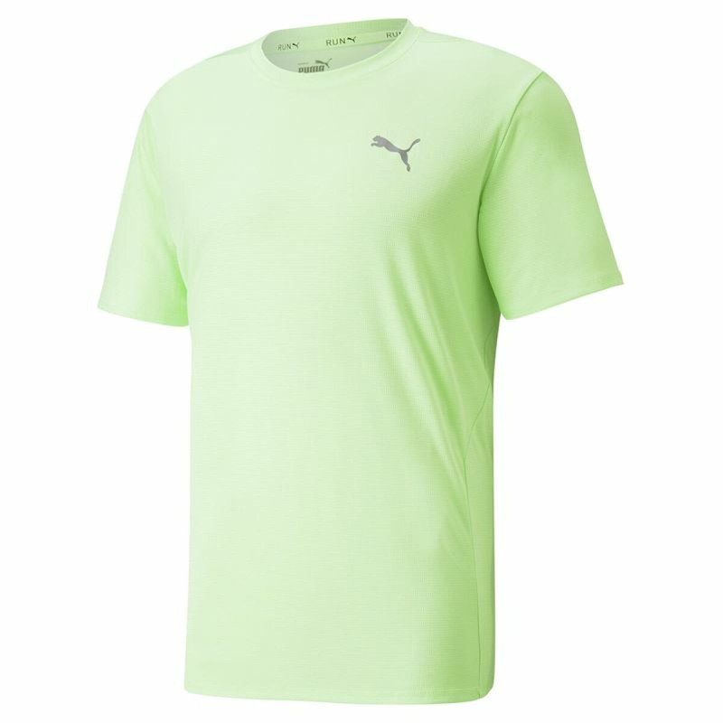 Short Sleeve T-Shirt Puma Run Favorite Lime