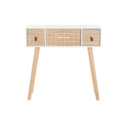 Console DKD Home Decor Natural White Paolownia wood (80 x 32 x 80 cm)