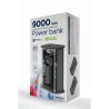 Powerbank GEMBIRD PB09-TQC3-01 Black Transparent 9000 mah