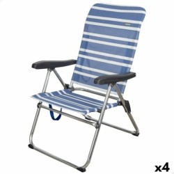 Beach Chair Aktive Mykonos Blue 47 x 93 x 63 cm (4 Units)