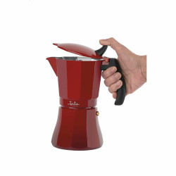 Italian Coffee Pot JATA HCAF2012      * Red Aluminium (12 Cups)