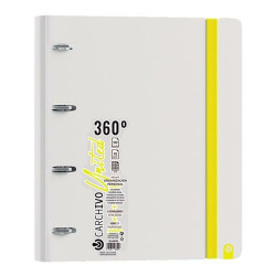 Ring binder Carchivo United 360º Grey A4 (2 Units)