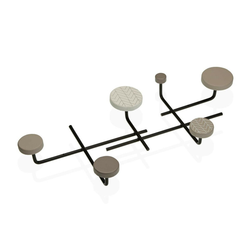 Wall mounted coat hanger Versa Metal Wood (23 x 6,5 x 50 cm)