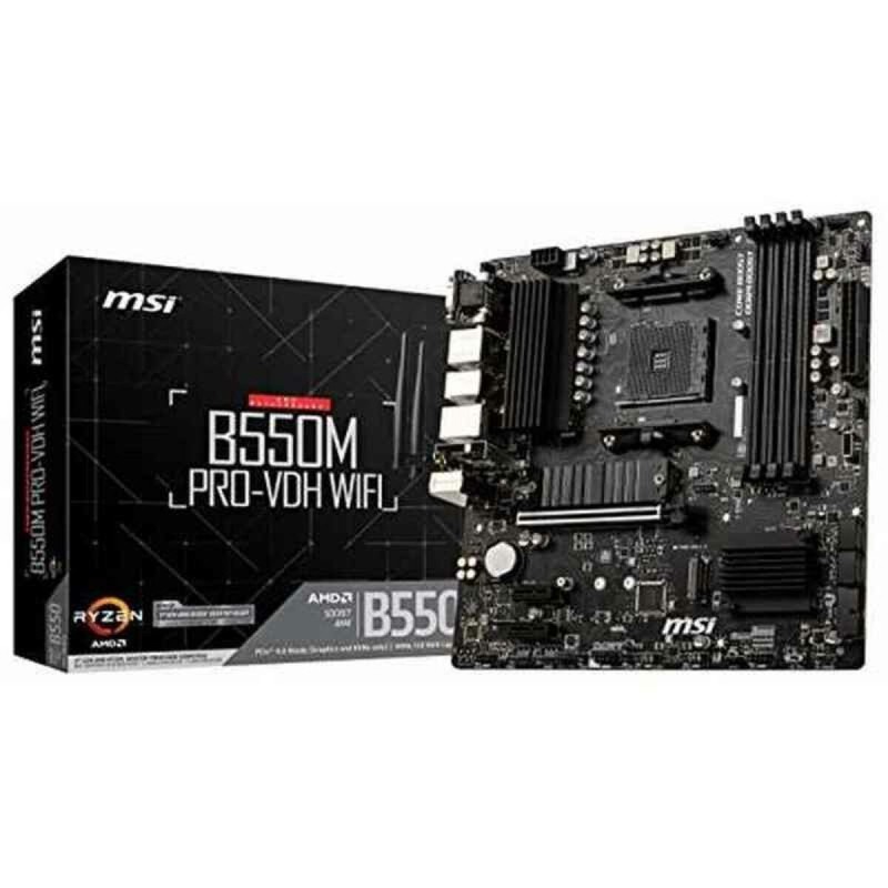 Motherboard MSI B550M PRO-VDH WIFI mATX AM4 AMD AM4 AMD AMD B550