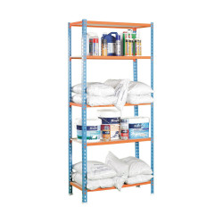 Shelves Simon Rack Maderclick 5/400 750 kg Metal 5 Shelves Particleboard (180 x 90 x 40 cm)