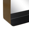 Wall mirror 40 x 12 x 60 cm Black Golden Metal