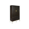 Cupboard DKD Home Decor 100 x 40 x 175 cm Black Metal Acacia