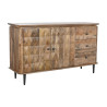 Sideboard DKD Home Decor Natural Black Metal Mango wood (140 x 40 x 82 cm)