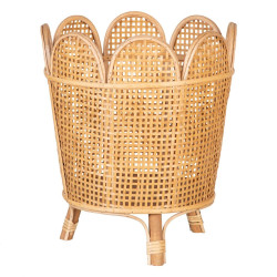 Set of Planters 34 x 34 x 43,5 cm Natural Rattan (2 Units)