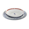 Dinnerware Set DKD Home Decor Porcelain Red Blue White 27 x 27 x 3 cm 18 Pieces