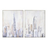 Painting Home ESPRIT New York Loft 60 x 2,4 x 80 cm (2 Units)