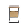 Side table DKD Home Decor 55 x 35 x 55 cm Natural Black Metal MDF Wood