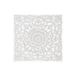 Wall Decoration DKD Home Decor White Mandala Indian Man Aged finish Stripped 90 x 4 x 90 cm