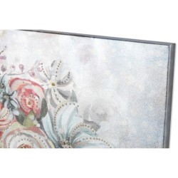 Painting Home ESPRIT Flowers Modern 75 x 3,7 x 100 cm (2 Units)