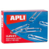 Clips Apli Nº 3 nickel 40 mm (10 Units)