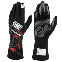 Men's Driving Gloves OMP SPORT Black/Red L