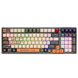 Keyboard A4 Tech A4TKLA47260 Male Mechanic Green Multicolour QWERTY