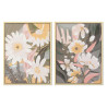 Painting DKD Home Decor 60 x 4 x 80 cm Flowers Scandinavian (2 Units)