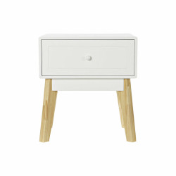 Nightstand DKD Home Decor White Natural MDF Wood 45 x 36 x 49 cm