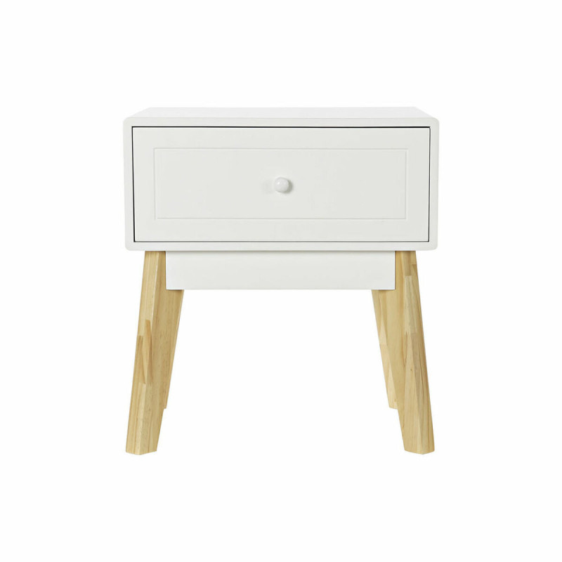 Nightstand DKD Home Decor White Natural MDF Wood 45 x 36 x 49 cm