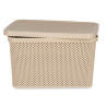 Storage Box with Lid Beige Plastic 19 L 28 x 22 x 39 cm (12 Units)