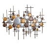 Wall Decoration 91,5 x 4,5 x 72 cm Golden Metal Silver