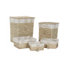 Laundry basket Home ESPRIT Beige Natural 5 Pieces 47 x 35 x 56 cm