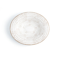 Deep Plate Ariane Tornado White Ceramic Bicoloured Ø 29 cm (6 Units)