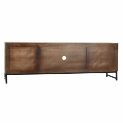 TV furniture DKD Home Decor 180 x 40 x 60 cm Black Metal White Mango wood