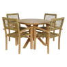 Table set with 4 chairs DKD Home Decor 100 x 100 x 75 cm