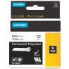 Laminated Tape for Labelling Machines Rhino Dymo ID1-6 White Black 6 x 5,5 mm (5 Units)