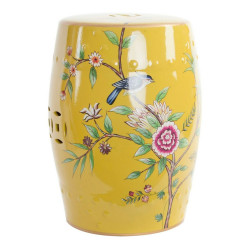 Side table DKD Home Decor Yellow Porcelain 35 x 35 x 45 cm