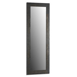 Wall mirror Grey Wood Glass 46 x 136 x 2 cm (2 Units)