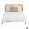 Bedspread (quilt) 240 x 260 cm Geometric White (4 Units)