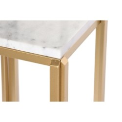 Set of 2 tables DKD Home Decor White Golden 33 x 33 x 70 cm