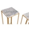 Set of 2 tables DKD Home Decor White Golden 33 x 33 x 70 cm