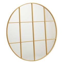 Wall mirror Circular Golden Metal (100 x 2,5 x 100 cm)