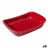 Oven Dish Pyrex Supreme Red Ceramic Rectangular 30,2 x 20 x 7,4 cm (6 Units)