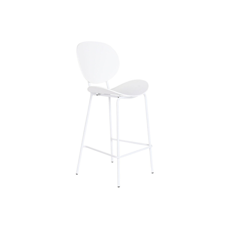 Stool DKD Home Decor Black Metal White polypropylene (52,5 x 49 x 104 cm)