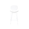 Stool DKD Home Decor Black Metal White polypropylene (52,5 x 49 x 104 cm)