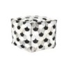 Pouffe DKD Home Decor White Black 45 x 45 x 40 cm